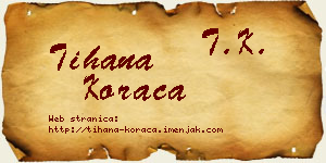 Tihana Koraca vizit kartica